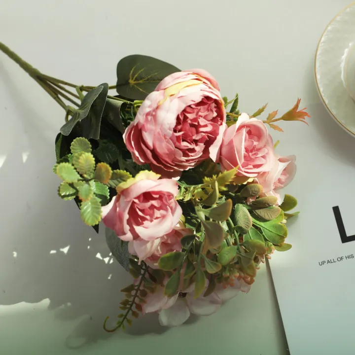 Retro%20Silk%20Red%20Artificial%20Rose%20Flowers%20DIY%20Autumn%20Wedding%20Home%20Decoration%20Fake%20Peony%20Hydrangea%20Bride%20Bouquet%20-%20Image%207