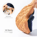 Pmoiste Soft Knited House Slippers Women Comfortable Warm TPR Wedge Memory Foam Designer Luxury Living Room Shoes Winter Indoor.