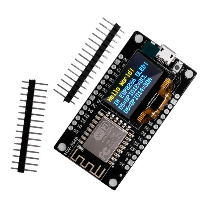 Microton ESP-12F Nodemcu ESP8266 WiFi development board module with 0.96-inch ...