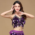 Sequin Halter Bra Top Salsa Belly Dance Boho Festival Clubbing Tribal Bra BH Top Lady Shiny Sequins Bra Top.