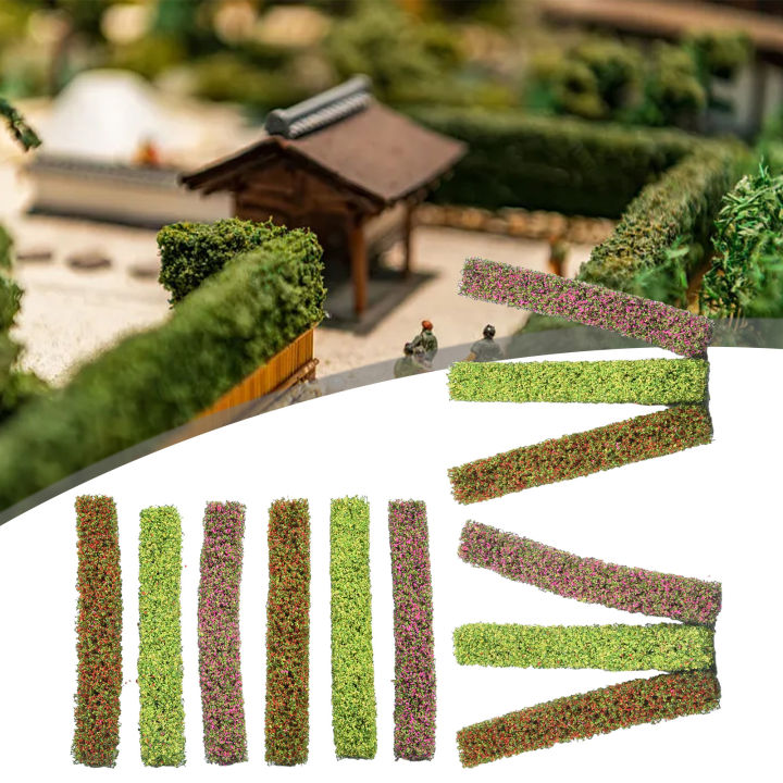 12PCS Shrub Strips Green Sand Table Miniature Model Simulation DIY ...