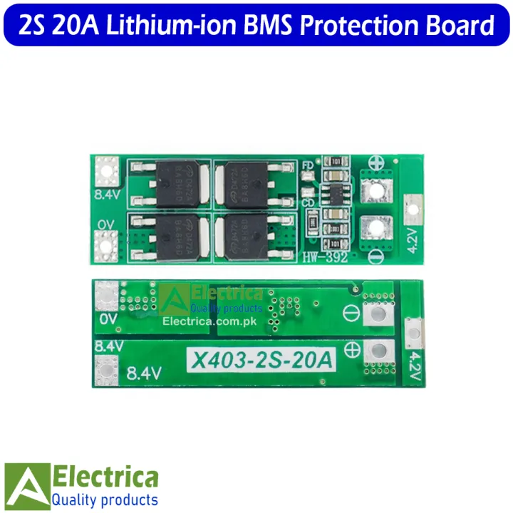2S 20A Lithium-ion BMS Protection Board 7.2V-8.4V Battery Management ...