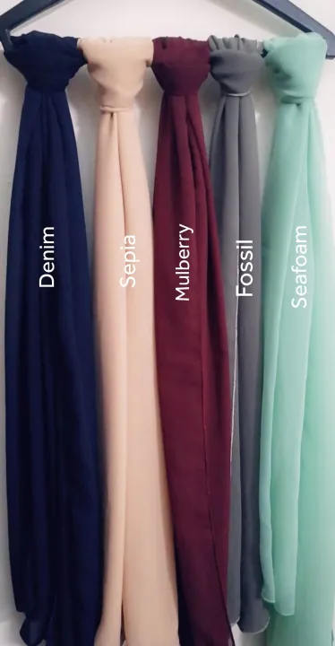 Chiffon%20Georgette%20plain%20hijab%20scarf%20stoller%20in%20multi%20colors%20-%20Image%202