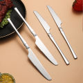 4/6/8pcs Stainless steel mirror knife set suitable for hotel restaurant family kitchen Western steak party.