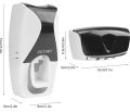 Toothpaste Dispenser Toothpaste Dispenser Black Abs Wall Mounted Toothbrush Toothpaste Holder Automatic Toothpaste Dispenser Squeezer for Family Washroom Bathroom. 
