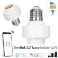 Ewelink E27 Wifi Lamp Holder Smart Socket For Led night Light Nozzle Bulb Adapter Work With Alexa Home Voice Control.