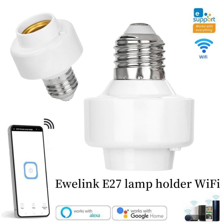 Ewelink E27 Wifi Lamp Holder Smart Socket For Led night Light Nozzle Bulb Adapter Work With Alexa Home Voice Control