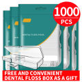 1000/500/300/100PCS - Smooth Floss Stick, Comes with Convenient Floss Box, Essential interdental cleaning tool for home travel a.