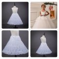 Fashion White Lace Children Skirt Petticoat Steel Ring Adjustable Princess Skirt Tutu Skirt 3 Hoops Wedding Petticoat Kids Girls. 