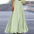 New Spring Summer Chiffon Skirts for Women Elegant Patchwork A-Line Long Skirt Woman Korean Chic High Waist Cake Midi Skirt. 