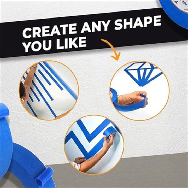 3%20Roll/Set%20Paint%20Tape%20Multi-Surface%20Masking%20Easy%20Removal%20Paint%20Tape%20Security%20Wall%20Painting%20Crafts%20Art%20Construction%20Home%2020m/Roll%20-%20Image%205