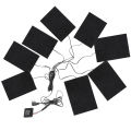 1 Set DIY USB Electric Heated Jacket Heating Pad Thermal Warm Winter Heating Vest Pads For Outdoor Heated Clothing 8/5 Sheets.