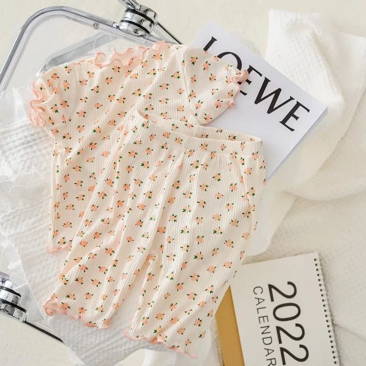 Korean-Inspired%20Baby%20Pajamas%20-%20Minimalist%20Dot%20Print%20PJ%20Set,%20Organic%20Cotton%20Summer%20Sleepwear%20for%20Infant%20Girls%20-%20Image%203