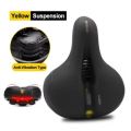 Reflective Shock Absorbing Hollow Bike Saddle MTB Bicycle Seat Breathable Rainproof Cycling Road Mountain Cycling Accessory.