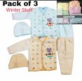 Winter/Summer Baby Clothes PACK OF 3 - Baby dress Newborn baby suit for  0-1 month /  Pack of 3 newborn baby 3 piece suit,  shirt pajam and cap - baby clothes. 