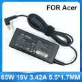 AC Adapter 19V 3.42A 65W 5.5*1.7mm Laptop Charger Adapter For Acer Aspire 5315 5630 5735 5920 5535 5738 6920 6530G 7739Z Power.