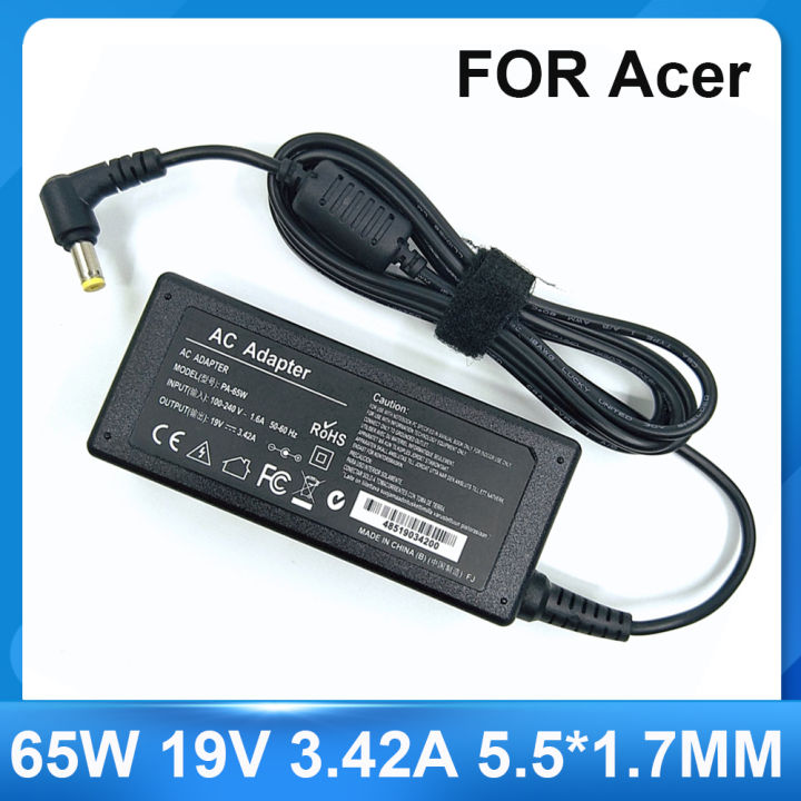 AC Adapter 19V 3.42A 65W 5.5*1.7mm Laptop Charger Adapter For Acer Aspire 5315 5630 5735 5920 5535 5738 6920 6530G 7739Z Power