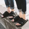 High Quality Outdoor Men Slippers Hook&Loop Canvas Casual Couple Shoes Slip-on Beach Slippers Sandals Women Shoes Flip Flops.