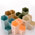 Multi-functional Pen Holder Simple Frosted Honeycomb Pen Holder Large Capacity Desk Stationery Storage Box Office Accessories. 