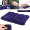 Inflatable Velvet Blow Up Travel Air Pillow. 