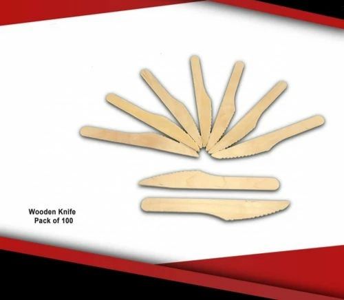 knife Disposable Imported wooden 100 Pcs.