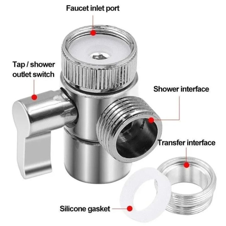 New%20G1/2in%203%20Way%20ABS%20Diverter%20Valve%20T%20Adapter%20Converter%20Chromefor%20Shower%20Head%20Diverter%20Valve%20Three-way%20Water%20Distribution%20Valve%20-%20Image%204