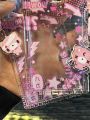 Kawaii Liquid Shaker Robot Bear Card Holder with Lanyard Neck Strap Clear Glitter ID Badge Case for Students Office Cute .
