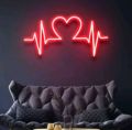 Customize 2×1 Feet Heart Neon Light Sign Red LED Hearts Neon Light Sign Love Neon Heart Signs for Bedroom Wall Decor, Valentines Day, Christmas, Brithday Gift to Girls, Friends Red and White. 