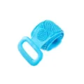 Penggosok Badan 60 gel silicone Alat penggosok Badan peeling back exfoliating hand wash gloves stretch out. 