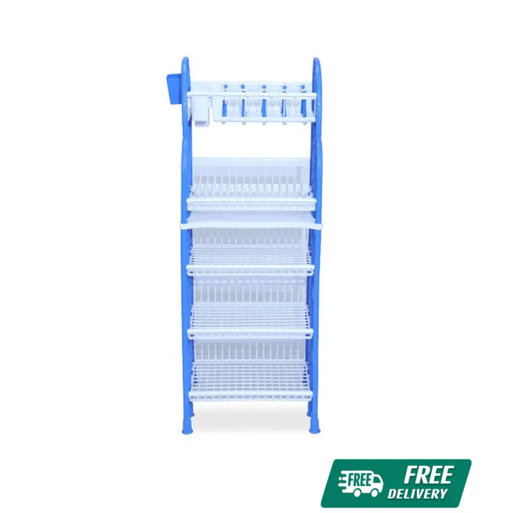 RFL Standard Kitchen Rack 5 Step SM Blue & White 881132 | Daraz.com.bd