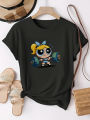 Women's Workout T-Shirt - Stretchy Gym & Casual Top with Weightlifting Graphic Harajuku Short Sleeve Casual Aesthetic Clothes.