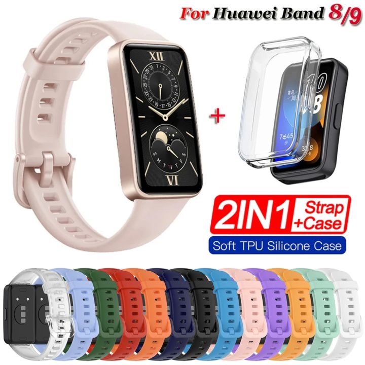 Bracelet De Rechange Pour Huawei Band 8 Et Band 9 - TPU Souple - Design Coloré Bleu/blanc - Installation Facile - 11