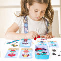 Magnetic 3D Puzzle Children Dress Up Change Facial Expression Game Iron Box Jigsaw Early Education Imagination Toys Girls . 