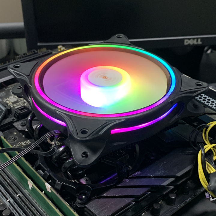 ARGB CPU Air Cooler 4 Heatpipes 120MM PC Processor Radiator For Intel ...