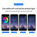 Car Neon LED Interior Ambient Foot Strip Light For Tesla Back light Remote App Music Control Auto Decorative Lamp Accessories. 