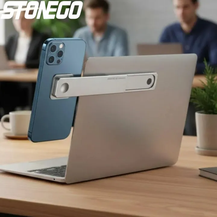 Aluminum Alloy Magnetic Laptop Phone Holder Dual Monitor Mount Clip ...