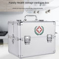 Fours medical box organizer pill box first aid kit aluminum first aid box 30*24*21 cm. 