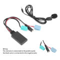 6Pin   Cable Car Stereo AUX‑IN Adapter with Microphone Fit for Clio/Espace/Megane. 