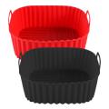 Silicone Air Fryer Liners Pot Square Airfryer Basket Plate Cooking Gadgets Reusable Non-stick Pizza Pan Oven Kitchen Accessories.