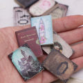 1/12 Dollhouse Mini Retro Books Model Dollhouse Study Room Decoration Toys Dolls House Micro Scene Construction Props. 