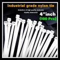 4" inch Best Quality Nylon Cable Tie 100 Pcs Plastic Self Lock Tie Zip Tie Car Wheel Cup Holder (Made in Taiwan). 