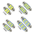 4x for VW Bora Caddy Golf III V Jetta NUMBER PLATE LIGHT LED 39mm c5w for Samsung 6-SMD Error Free White and Crystal Blue.