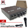 Top Product car amp karaoke preamp 3 band mic mixer can use two microphones to adjust the sound of the singing. free mic. 