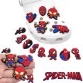HOT 13pcs/Set Hi-Q Cute Cartoon Spiderman  PVC Shoe Charms Superhero Cartoon Clog Decor DIY Accessories For Slides Sandals. 