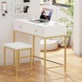 Jaree Vanity Dressing Drawers Home Office Desk Table With Stool customized. 