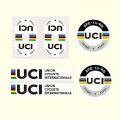 6Pcs/sheet UCI road bicycle sticker valve ring sticker/bicycle sticker waterproof sunscreen resistant bicycle decoration sticker. 