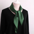 Luxury Solid Square Scarf For Women 60cm Satin Neck Hair Tie Band Bag Warp Soft Neckerchief Hijabs Head Female Foulard. 