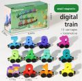Magnetic Wooden Train With colorful Number. 