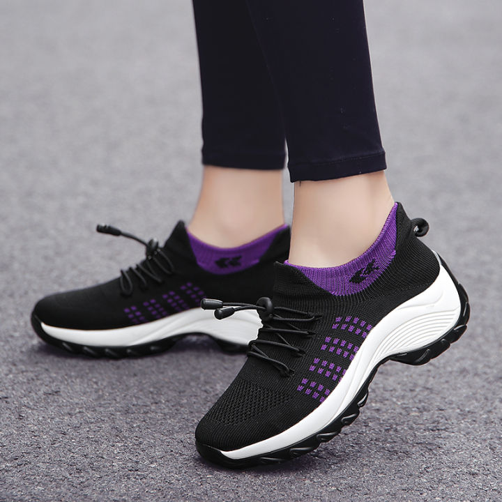 Autumn And Winter Lady Large Size High Elastic Socks Shoes Women Outdoor Fashion Running Sneakers