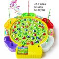 Funny Fish Activity Joy Game With Fishing Rods and Music For Kids. 